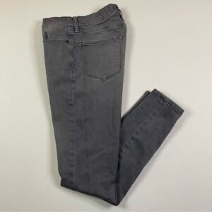 Banana Republic Button Fly High Rise Skinny Jeans Women's 4 Faded Grey Denim‎